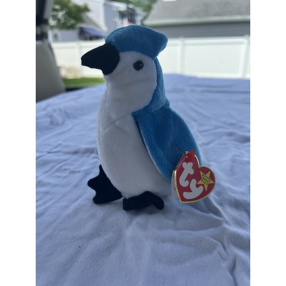 Ty Rocket The Blue Jay Beanie Baby Plush Toy